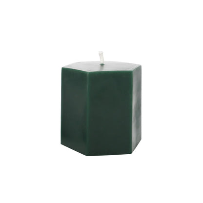 Crowfoot Collective Beeswax Hexagon Pillar Candle - Forest