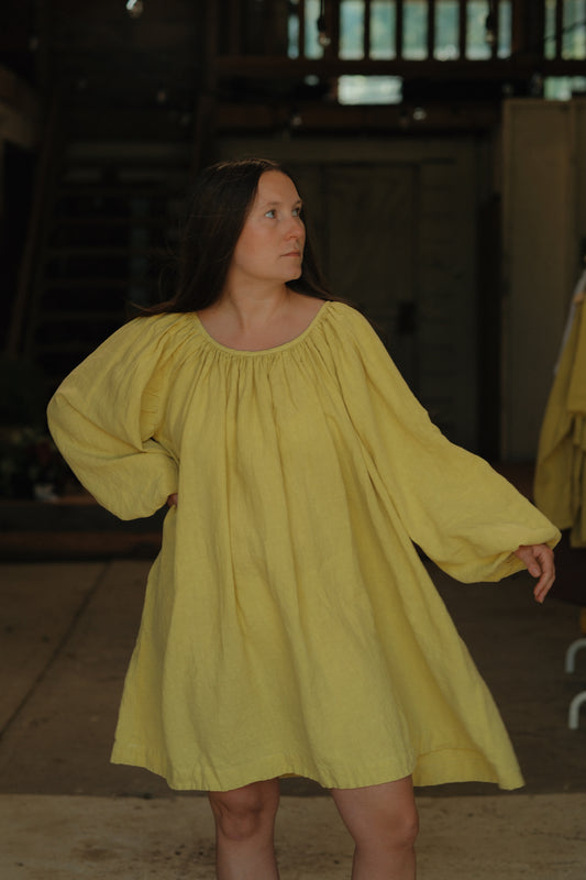 Mini Olive Dress - Chartreuse