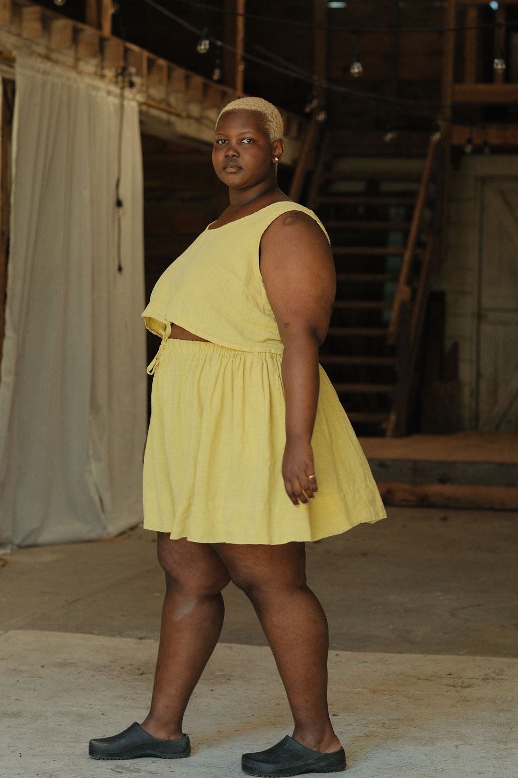 Chartreuse Party Skirt - M - Lone One