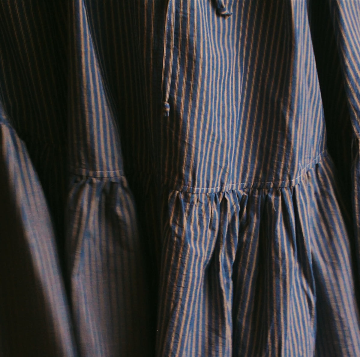 Valentina Dress - Blue Stripe