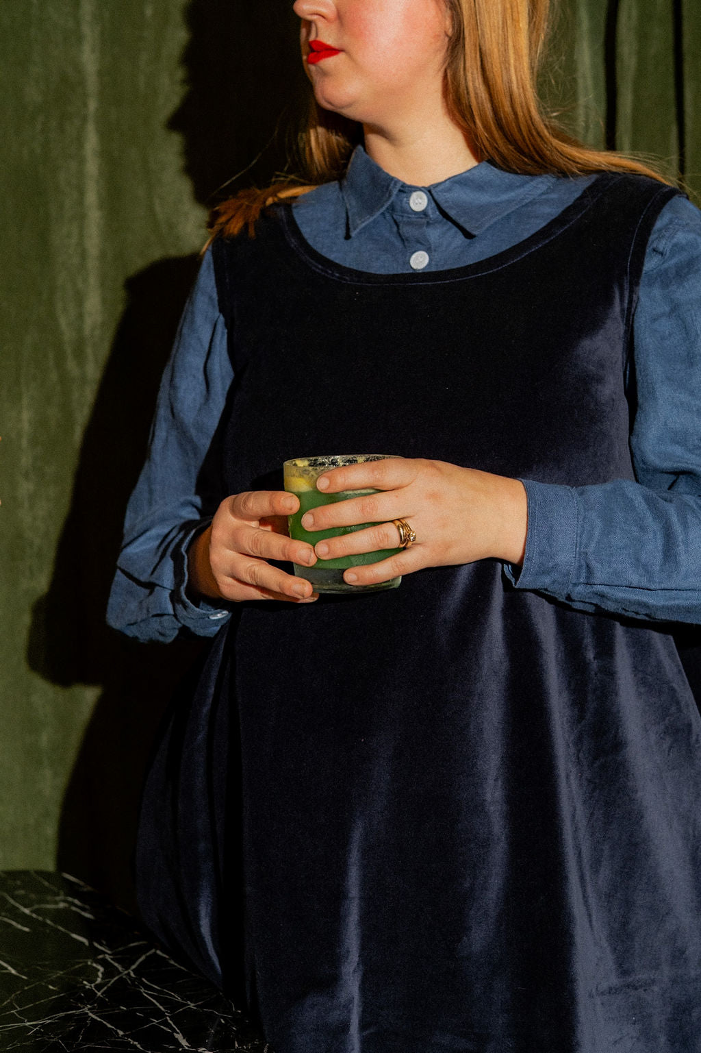 Velvet Lou Dress - Night Sky