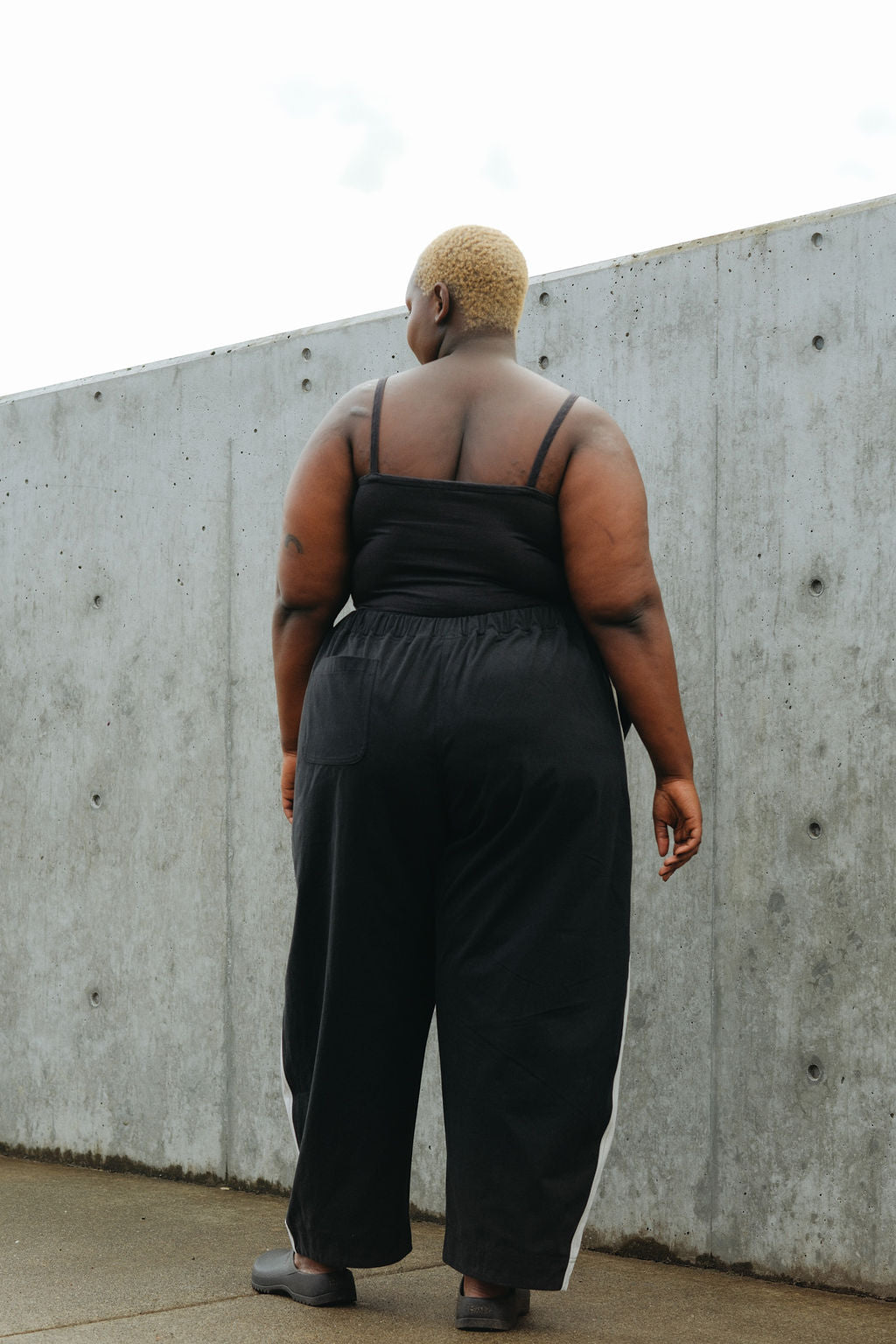 Jules Pant - Black with White Stripe