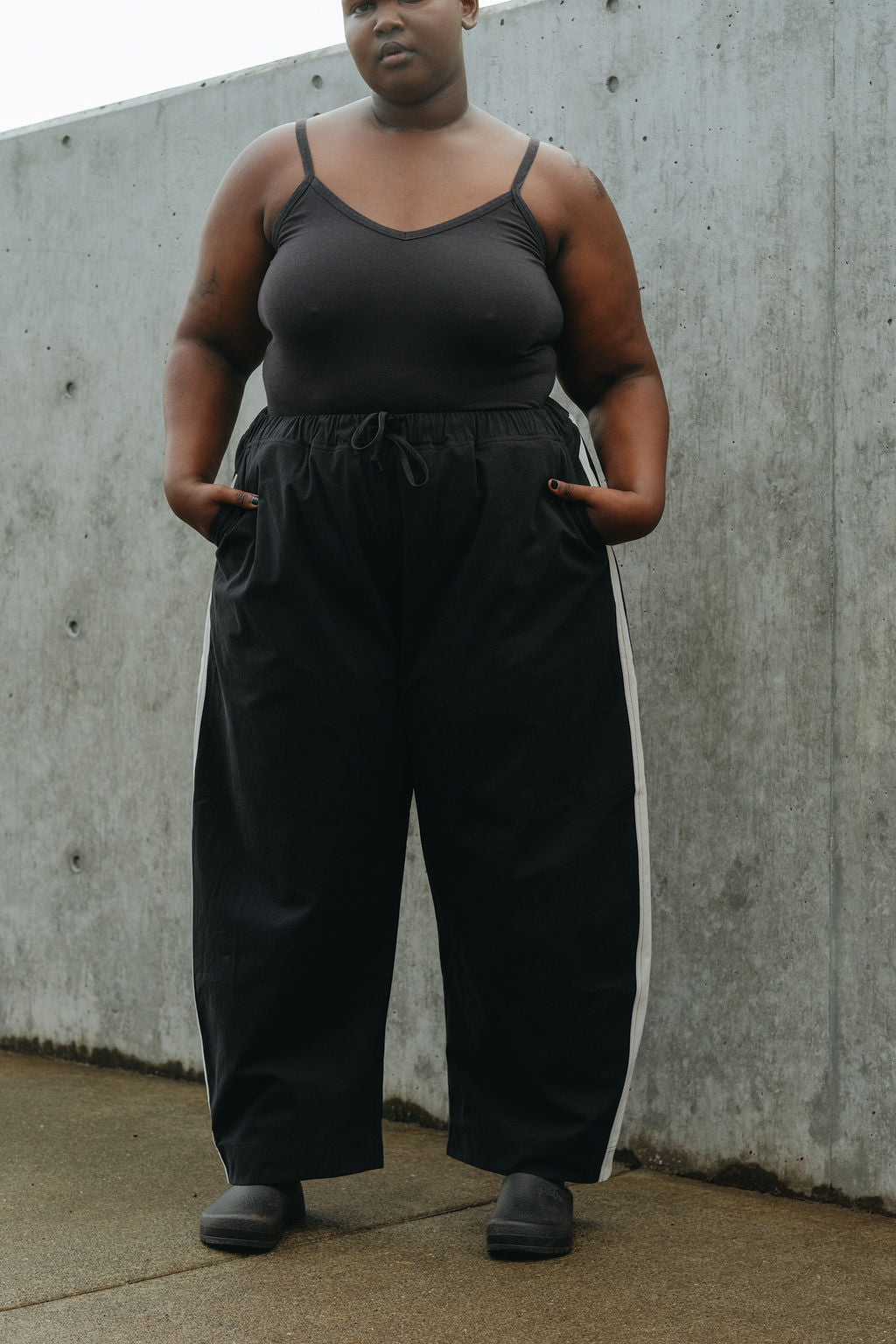 Jules Pant - Black with White Stripe