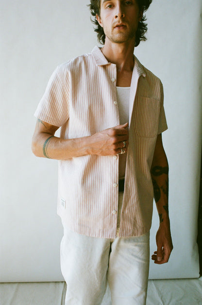 The Saturday Project - Leisure Shirt - Pink Stripe