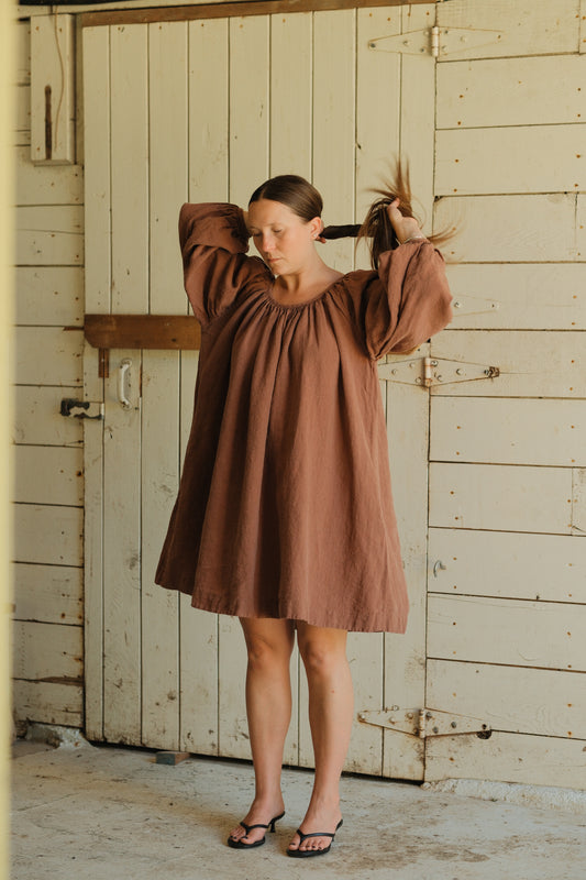 Mini Olive Dress - Cocoa