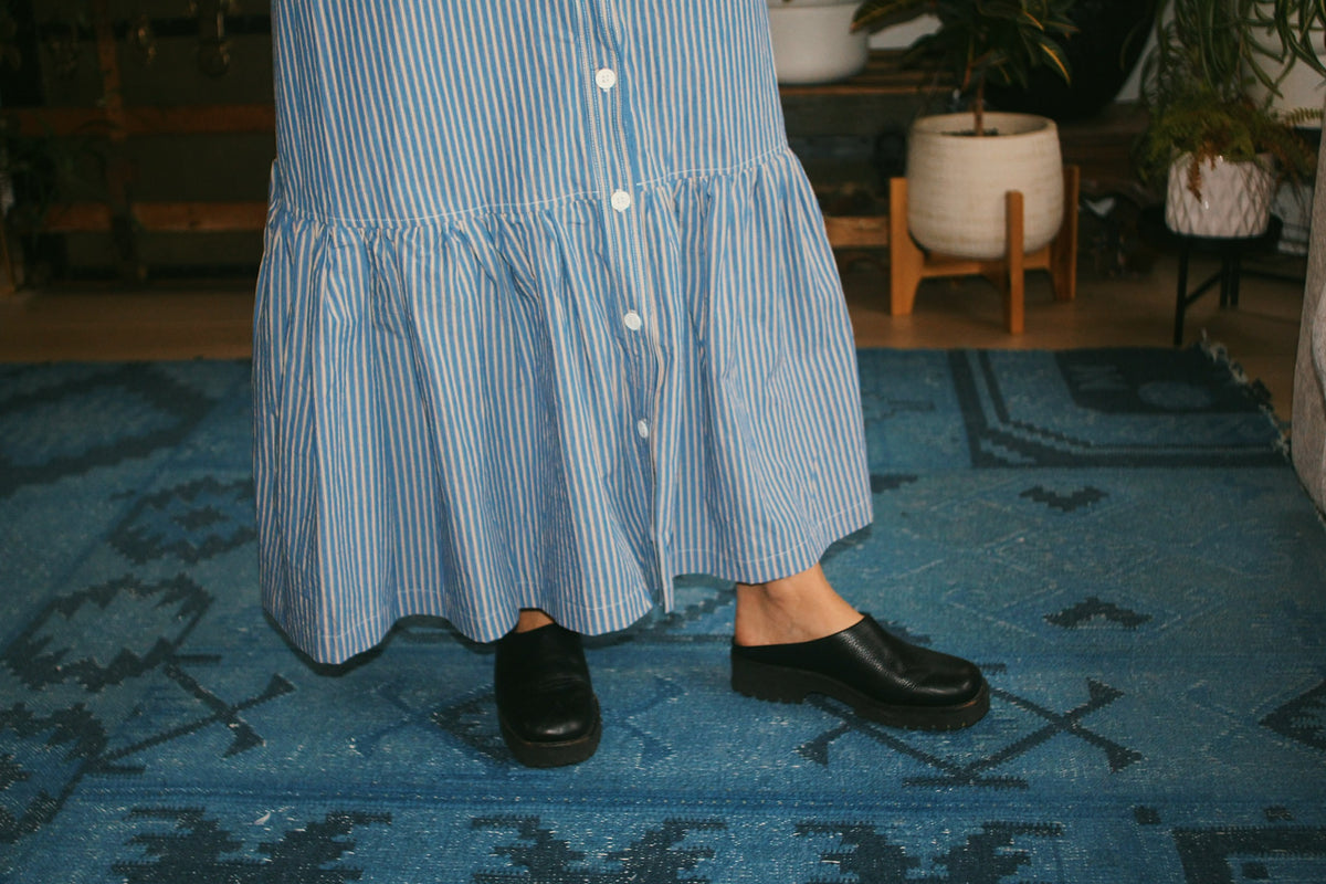 Valentina Dress - Blue Stripe