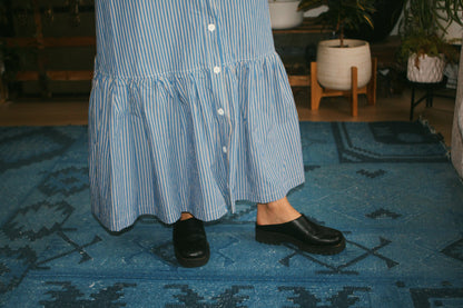 Valentina Dress - Blue Stripe