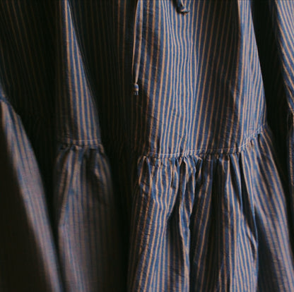 Valentina Dress - Blue Stripe