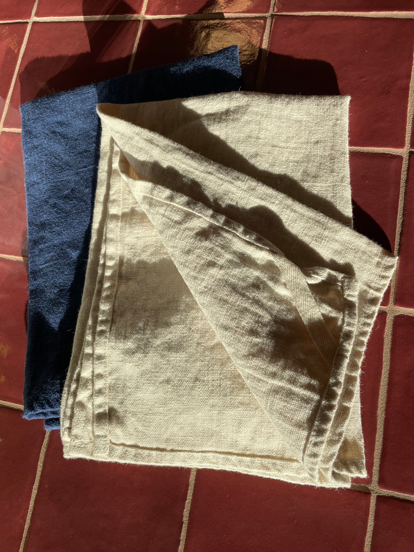 Linen Tea Towel - Indigo or Dune