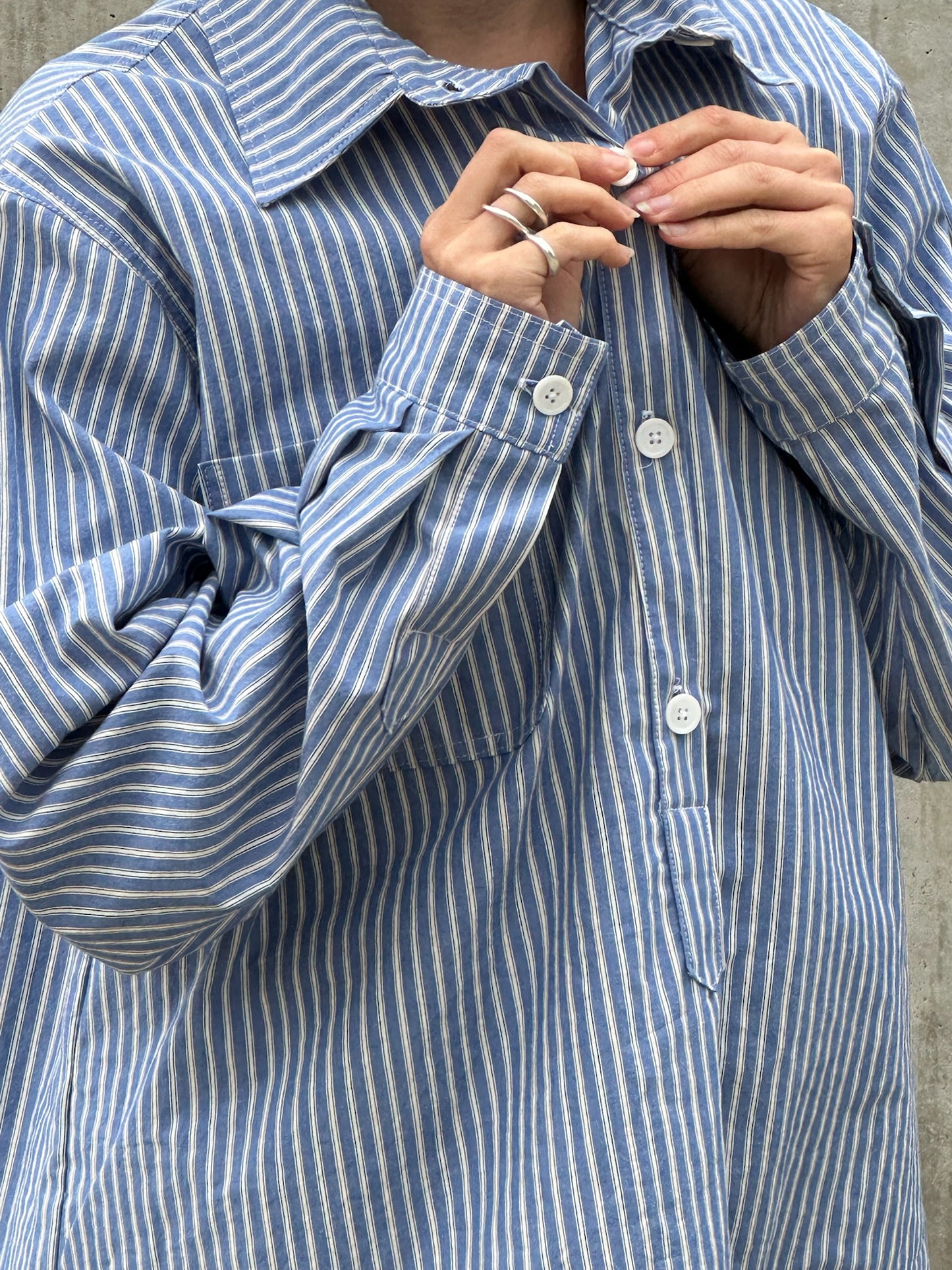 June Pullover - Blue Stripe