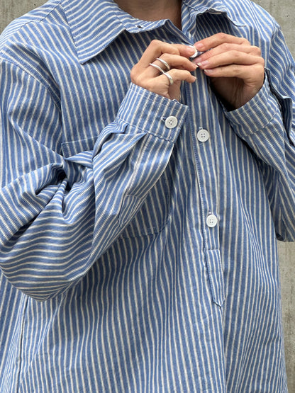 June Pullover - Blue Stripe