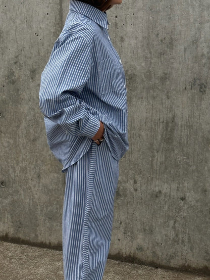 Jules Pant -Blue Stripe