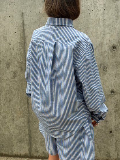 June Pullover - Blue Stripe