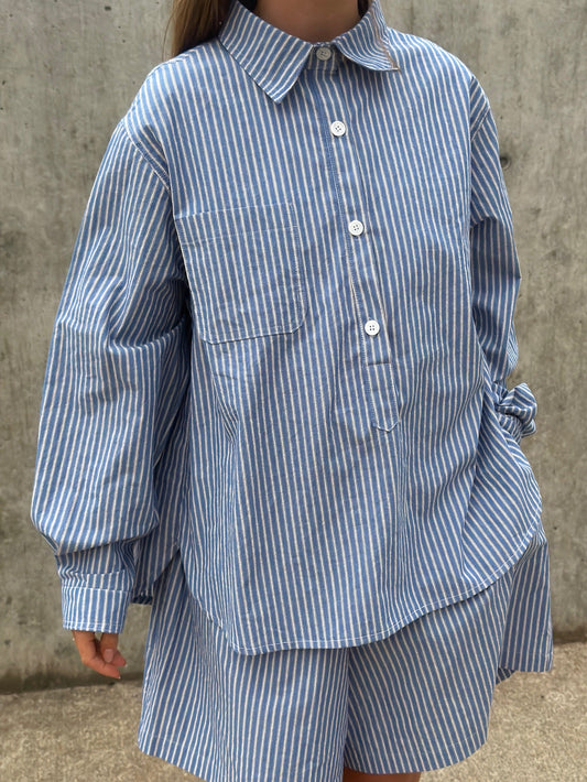 June Pullover - Blue Stripe