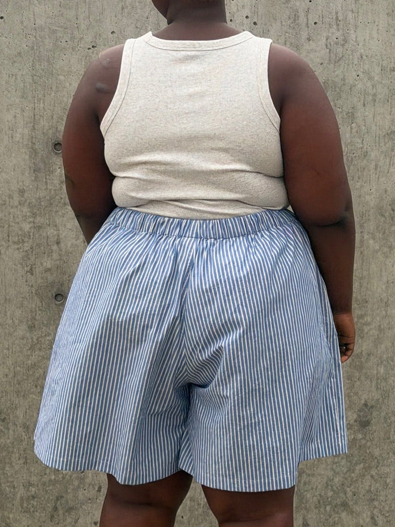 June Shorts - Blue Stripe