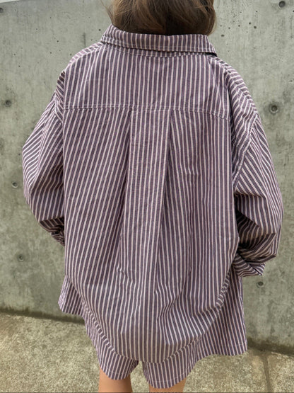 June Pullover - Brown Stripe