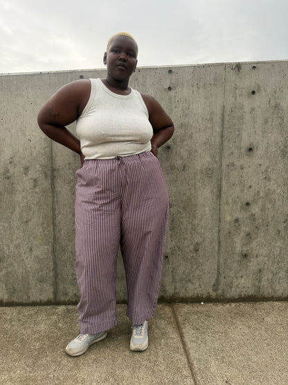 Jules Pant -Brown Stripe