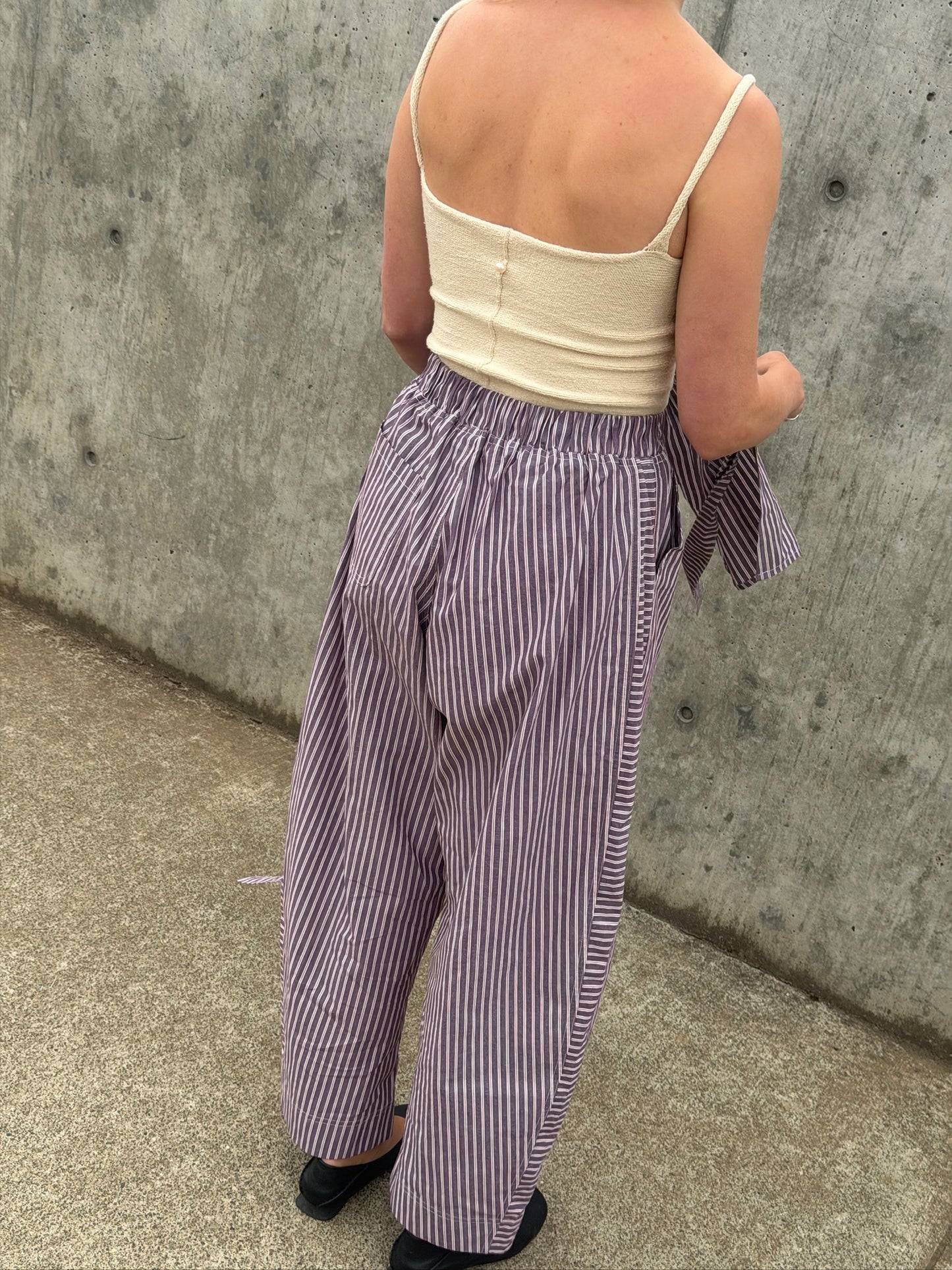 Jules Pant -Brown Stripe