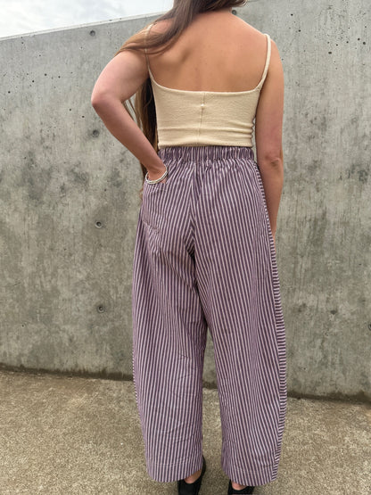 Jules Pant -Brown Stripe