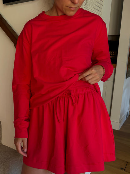 The Sunday Long Sleeve - Red