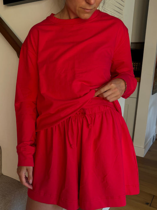The Sunday Long Sleeve - Red