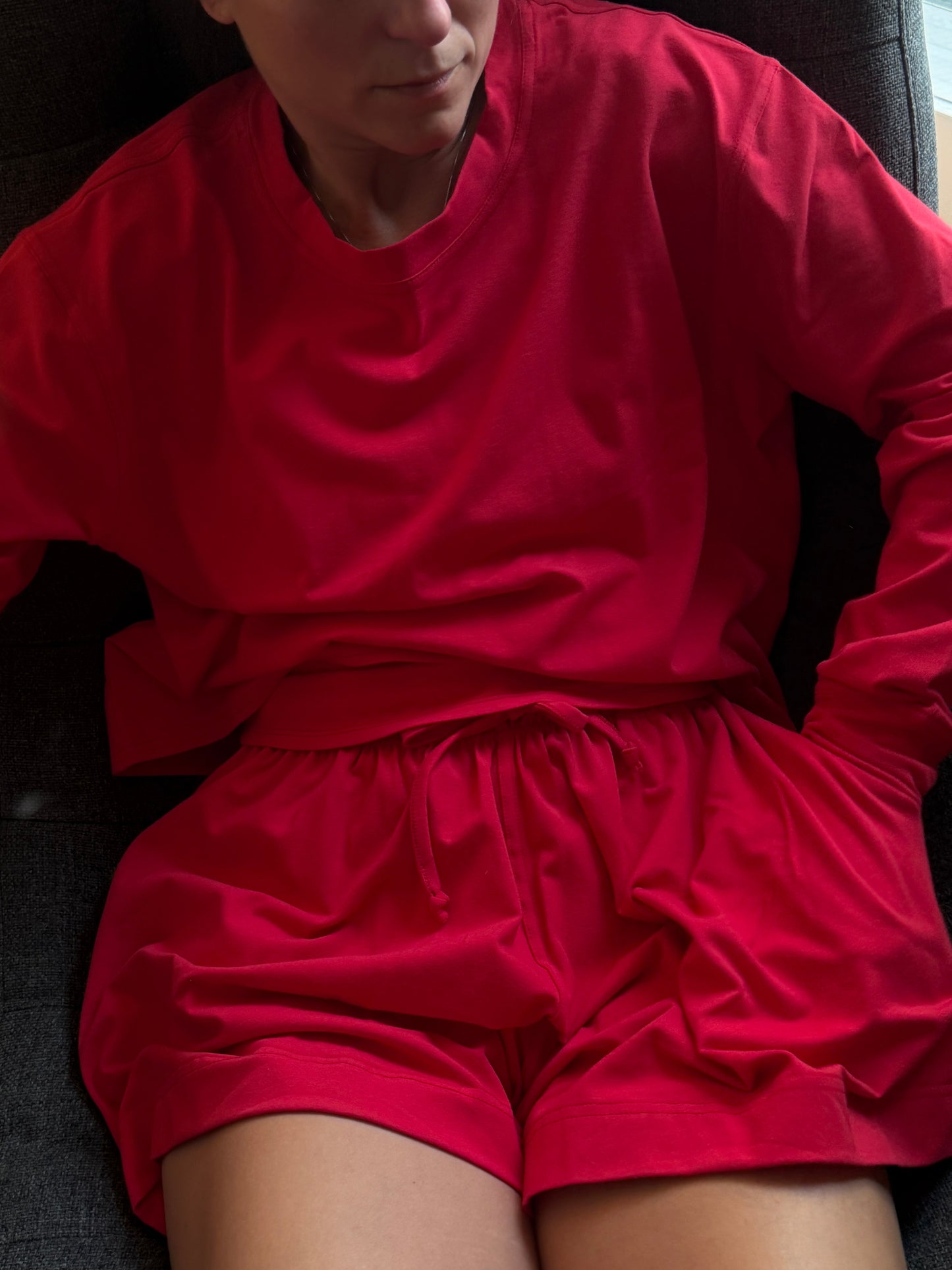 The Sunday Long Sleeve - Red