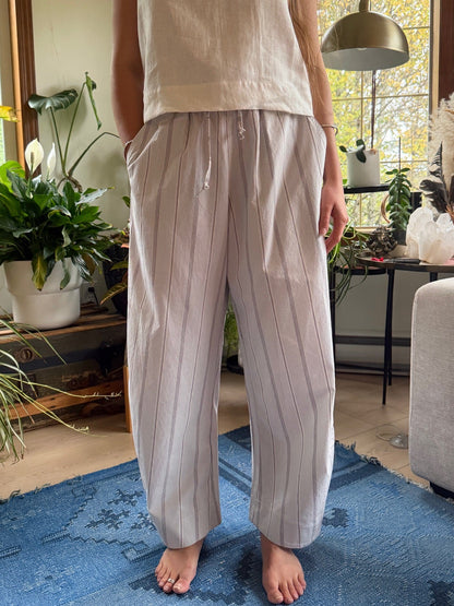 Jules Pant -White Stripe