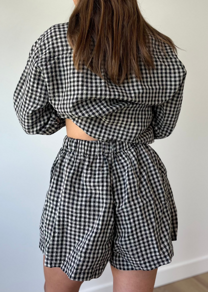 Ellis Short - Black and Oat Check