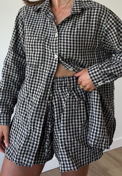 Ellis Short - Black and Oat Check