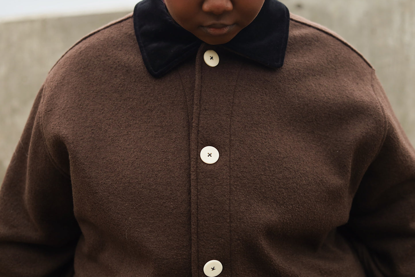 The Hearth Coat - Espresso and Black