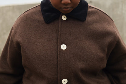 The Hearth Coat - Espresso and Black