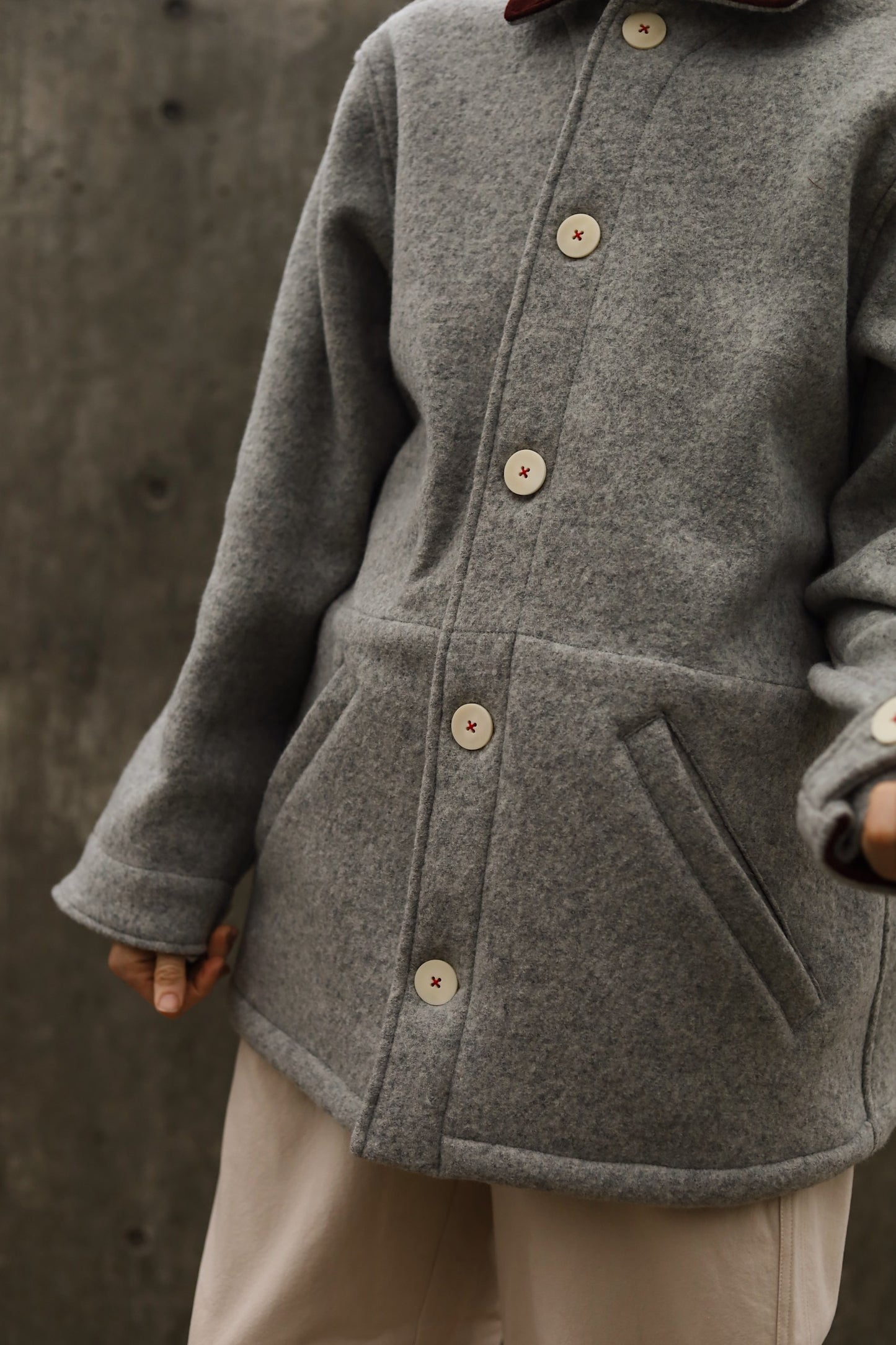 The Hearth Coat - Ash and Merlot