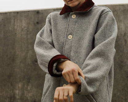 The Hearth Coat - Ash and Merlot