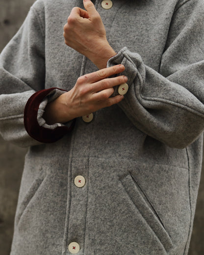 The Hearth Coat - Ash and Merlot