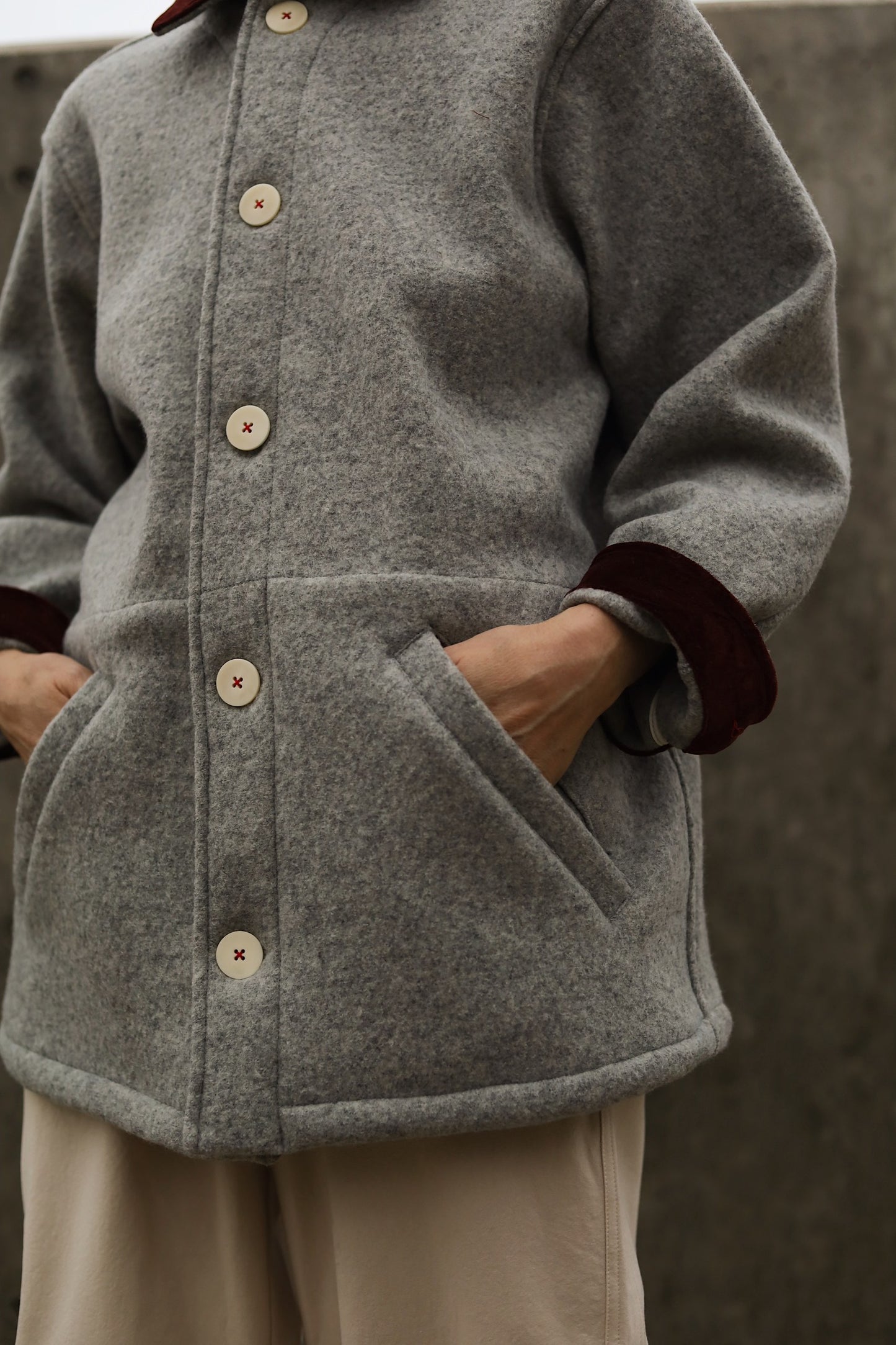 The Hearth Coat - Ash and Merlot