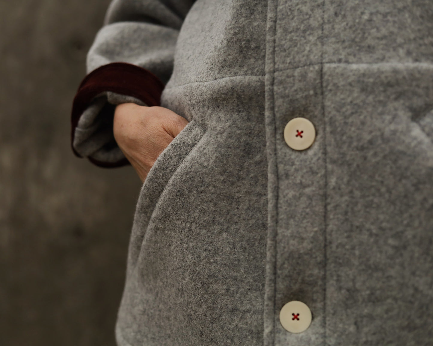 The Hearth Coat - Ash and Merlot