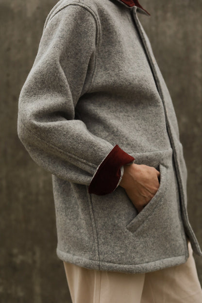 The Hearth Coat - Ash and Merlot