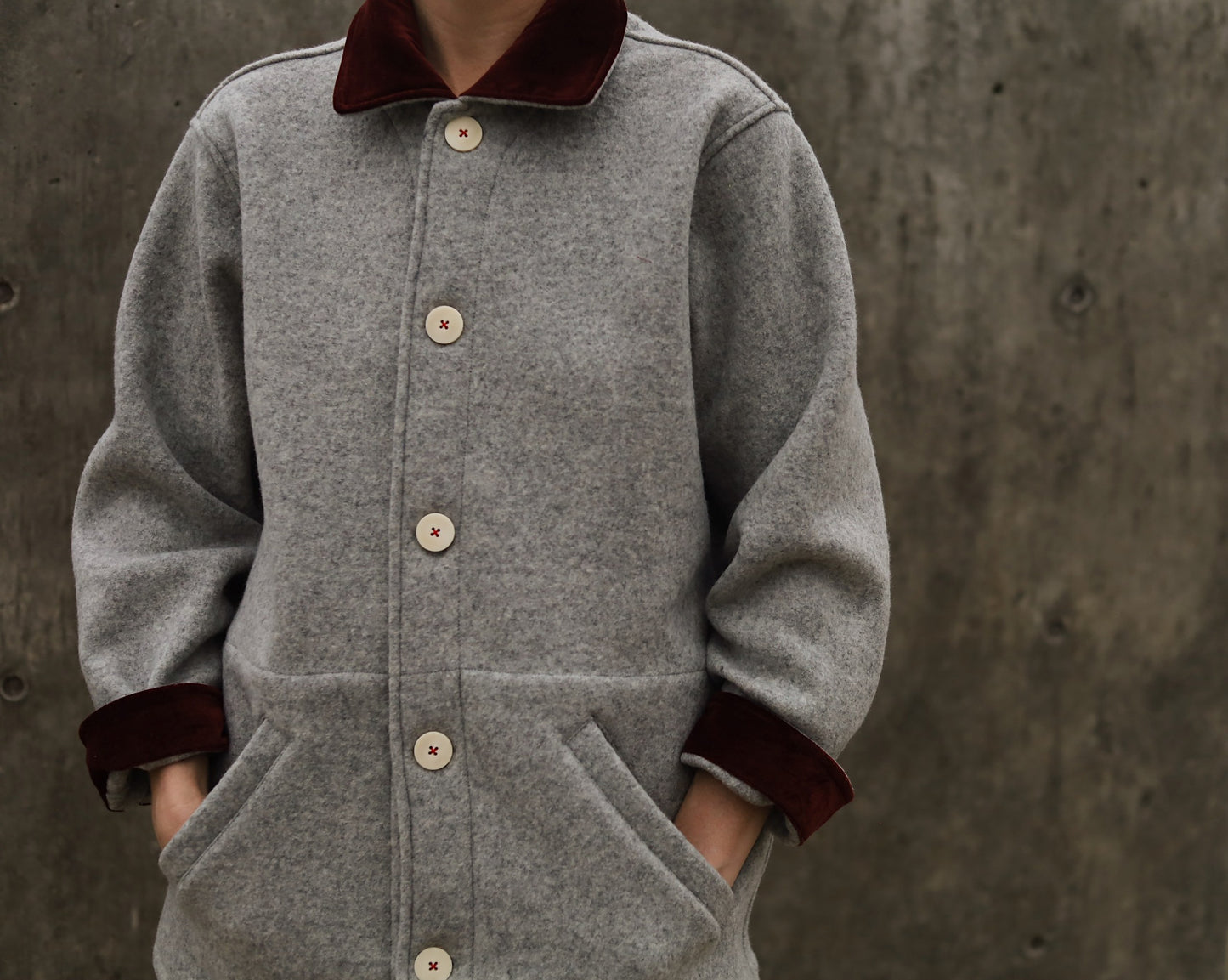 The Hearth Coat - Ash and Merlot