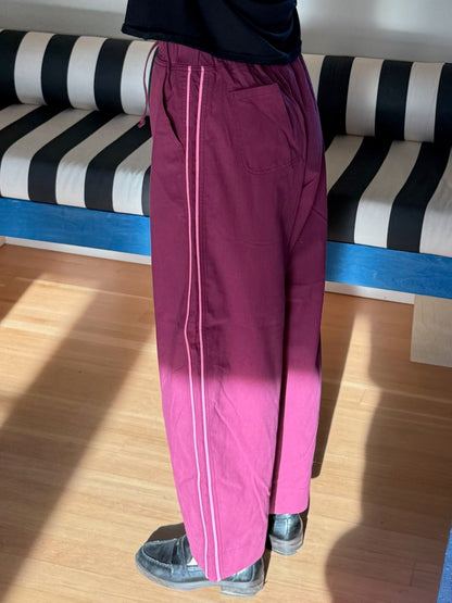Jules Pant -Berry and Pink Piping