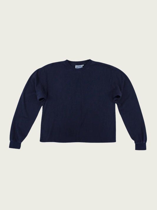 Jungmaven Cropped Long Sleeve Tee - Navy