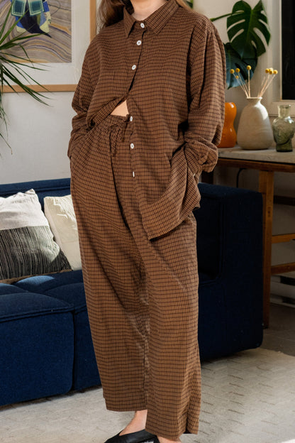 Lloyd Top - Brown Plaid