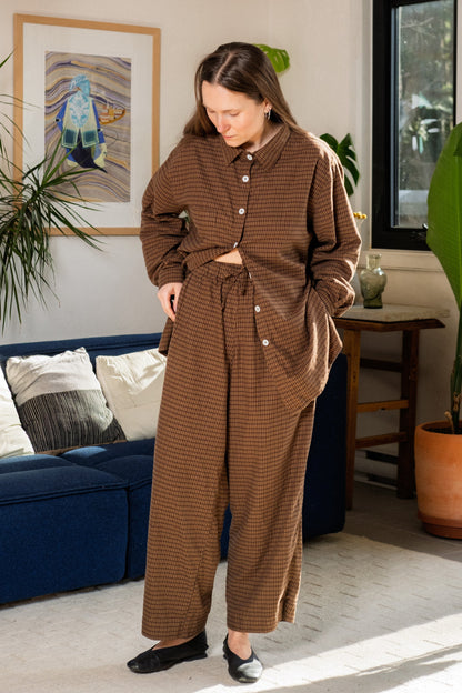 August Pants - Brown Plaid