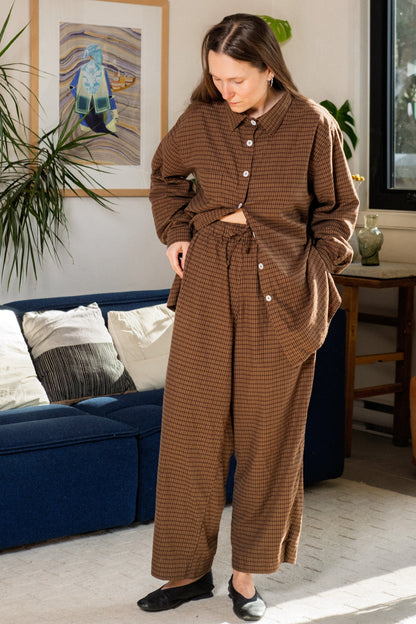 Lloyd Top - Brown Plaid