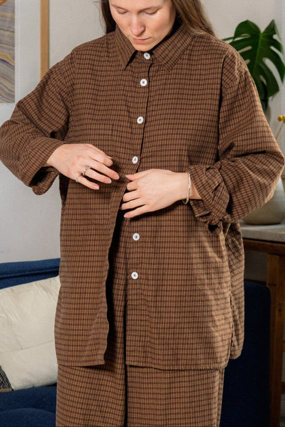 Lloyd Top - Brown Plaid
