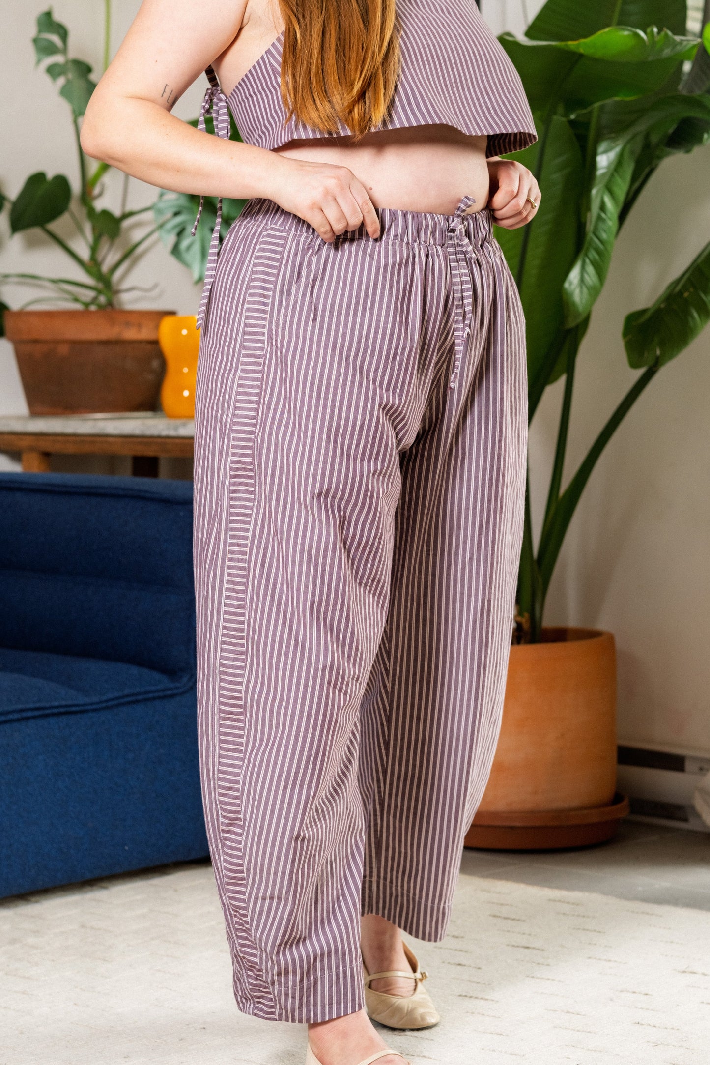 Jules Pant -Brown Stripe
