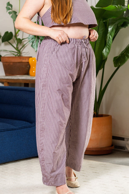 Jules Pant -Brown Stripe