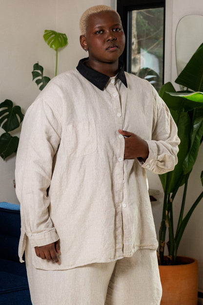 Lloyd Top - Oatmeal and Black