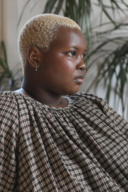 Mini Olive Dress - Cream Plaid