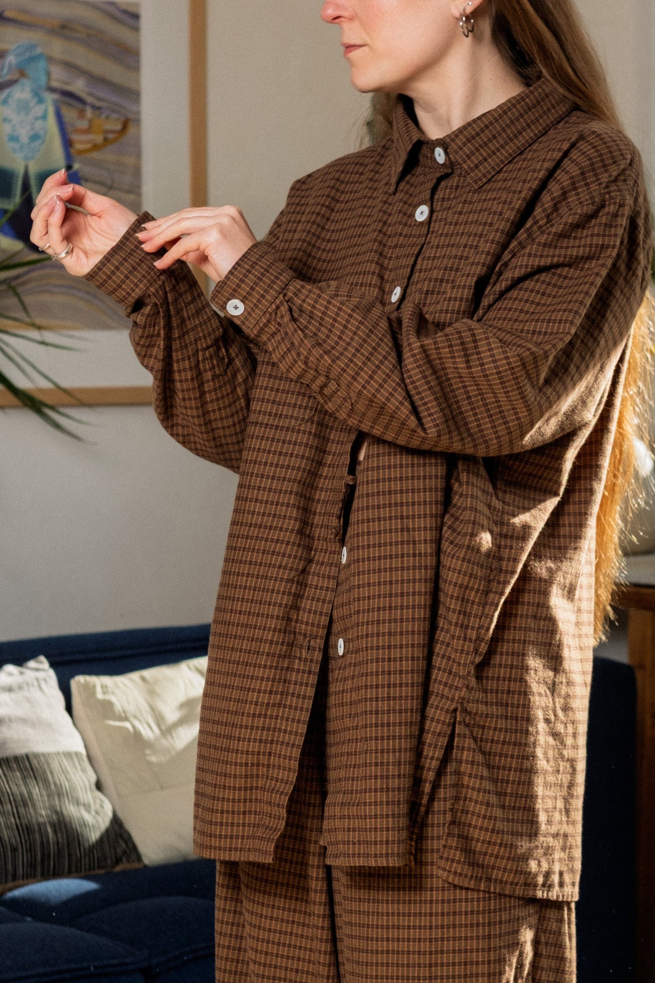 Lloyd Top - Brown Plaid