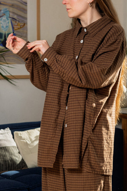 Lloyd Top - Brown Plaid